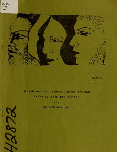 Cover for Women and the criminal justice system