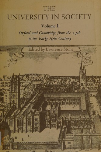 Cover for The University in Society: Volume I