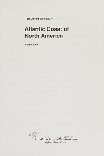 Cover for Tidal current tables 2010