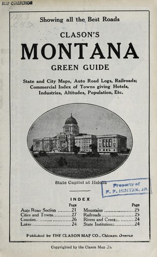 Cover for Clason's Montana green guide