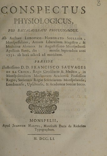 Cover for Conspectus physiologicus, pro baccalaureatu propugnandus
