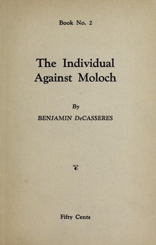 Cover for The individual against moloch