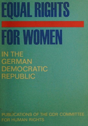 Cover for Equal rights for women in the German Democratic Republic