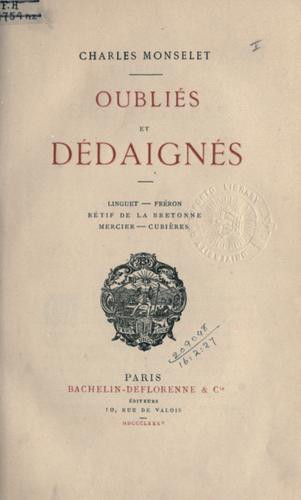 Cover for Oubliés et dédaignés.