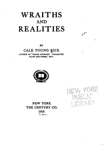 Cover for Wraiths and realities