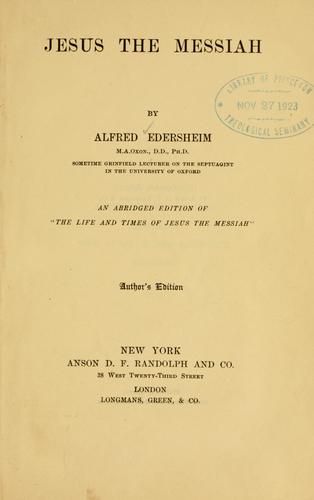 Cover for Jesus the Messiah