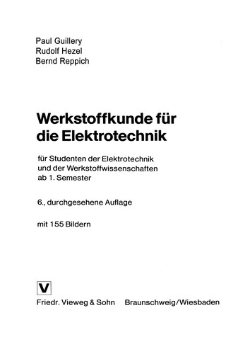 Cover for Werkstoffkunde für die Elektrotechnik