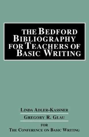 Cover for The Bedford bibliography for teachers of basic writing