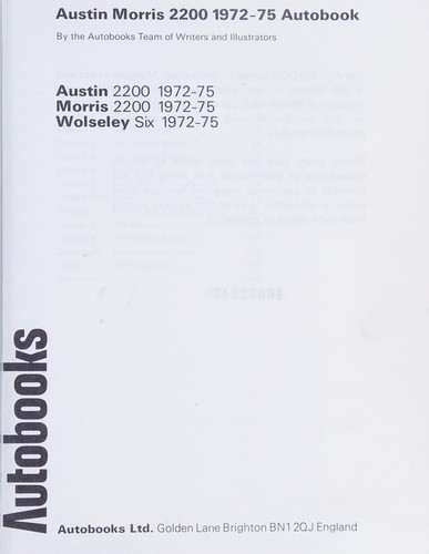 Cover for Austin Morris 2200 1972-75 autobook