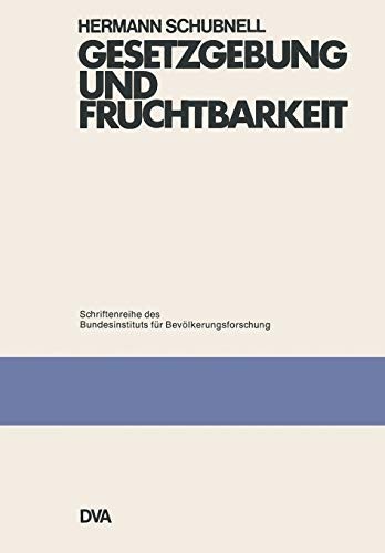 Cover for Gesetzgebung und Fruchtbarkeit
