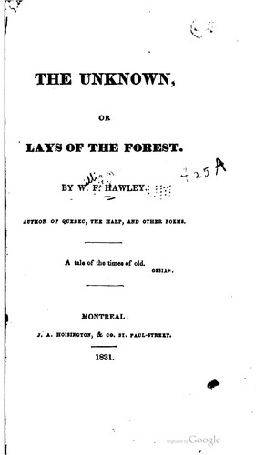 Cover for The unknown