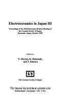 Cover for Electroceramics in Japan III