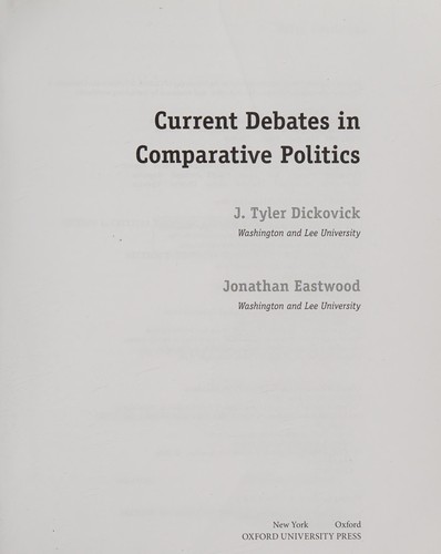 Cover for Current Debates in Comparative Politics