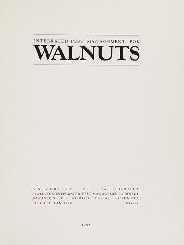 Cover for Integrated pest management for walnuts.