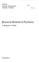 Cover for Research methods in psychiatry