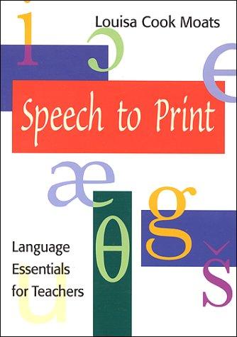 Cover for Speech to Print