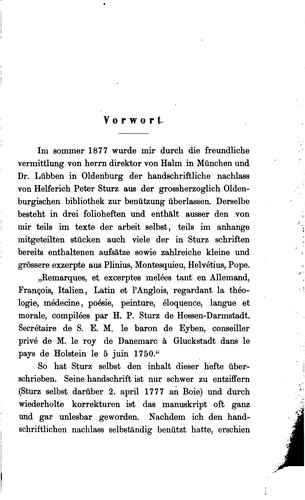 Cover for Helferich Peter Sturz, nebst einer Abhandlung über die schleswigischen Literaturbriefe