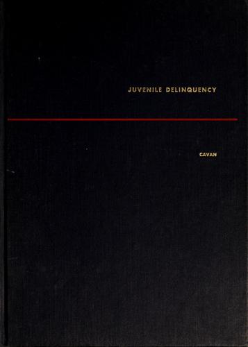 Cover for Juvenile delinquency