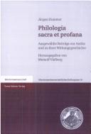Cover for Philologia sacra et profana
