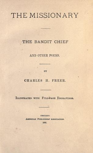Cover for The missionary