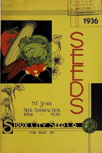 Cover for Sioux City seeds, 1936