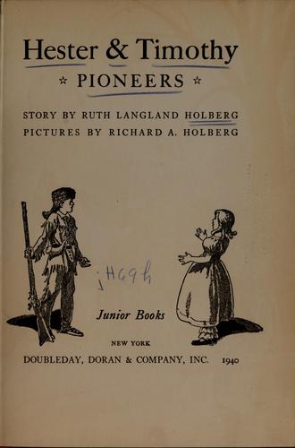 Cover for Hester & Timothy, pioneers