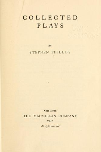 Cover for Collected plays