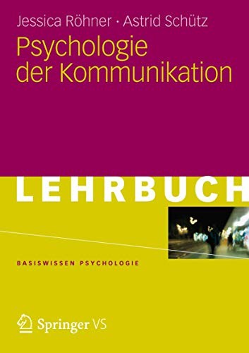 Cover for Psychologie der Kommunikation