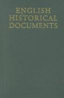 Cover for English Historical Documents