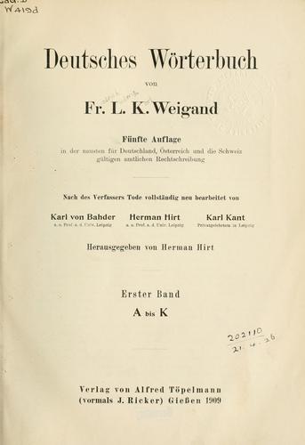 Cover for Deutsches Wörterbuch