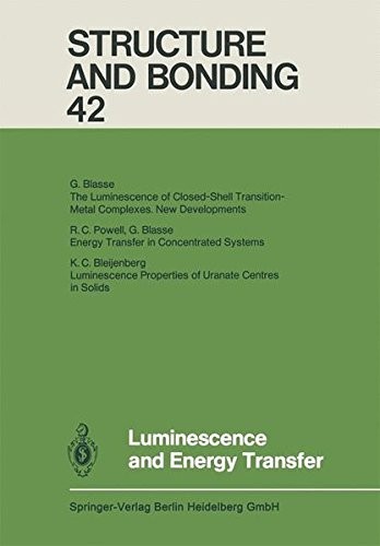 Cover for Luminescence and Energy Transfer