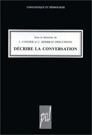 Cover for Décrire la conversation