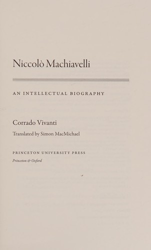 Cover for Niccolo Machiavelli