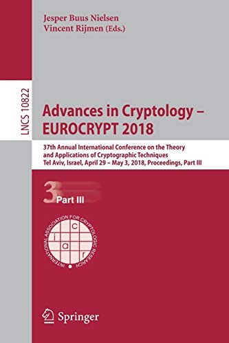 Cover for Advances in Cryptology – EUROCRYPT 2018
