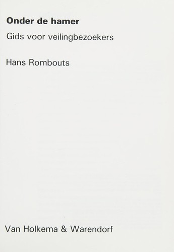 Cover for Onder de hamer