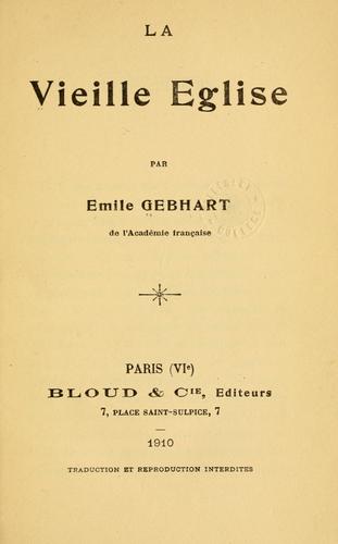 Cover for La vieille eglise