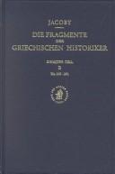 Cover for Die Fragmente der griechischen Historiker
