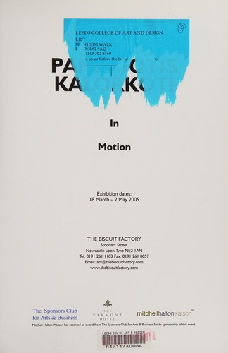 Cover for In motion.