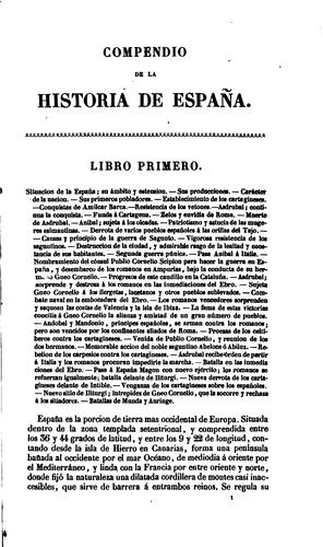 Cover for Compendio de la historia de España