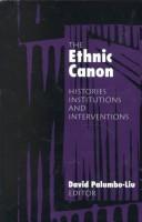 Cover for The ethnic canon