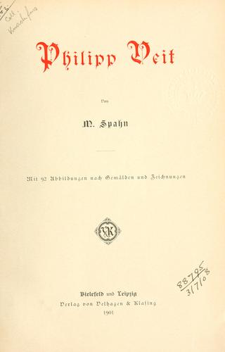 Cover for Philipp Veit.