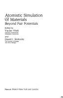 Cover for Atomistic simulation of materials