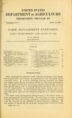 Cover for Farm management extension
