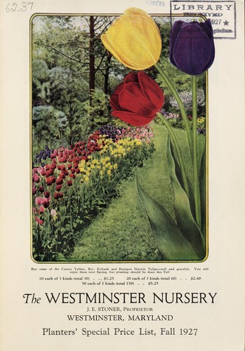 Cover for Planter's special price list