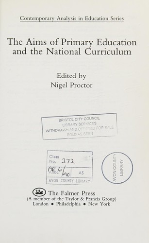 Cover for The Aims of primary education and the national curriculum