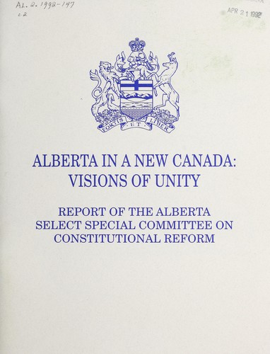 Cover for Alberta in a new Canada