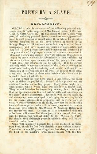Cover for Poems by a slave.
