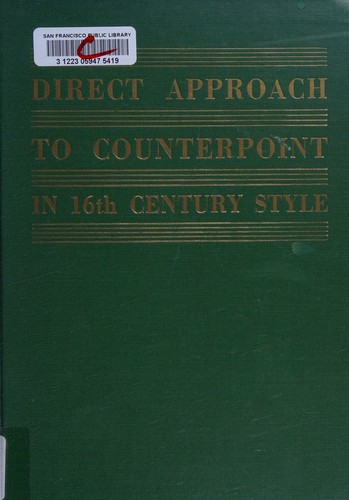 Cover for direct approach to counterpoint