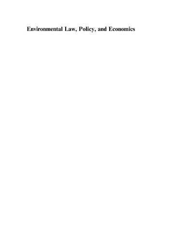 Cover for Environmental law, policy, and economics