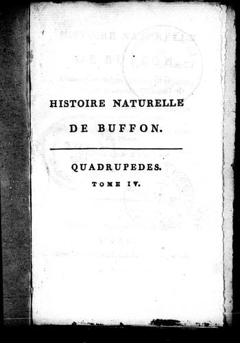 Cover for Histoire naturelle de Buffon